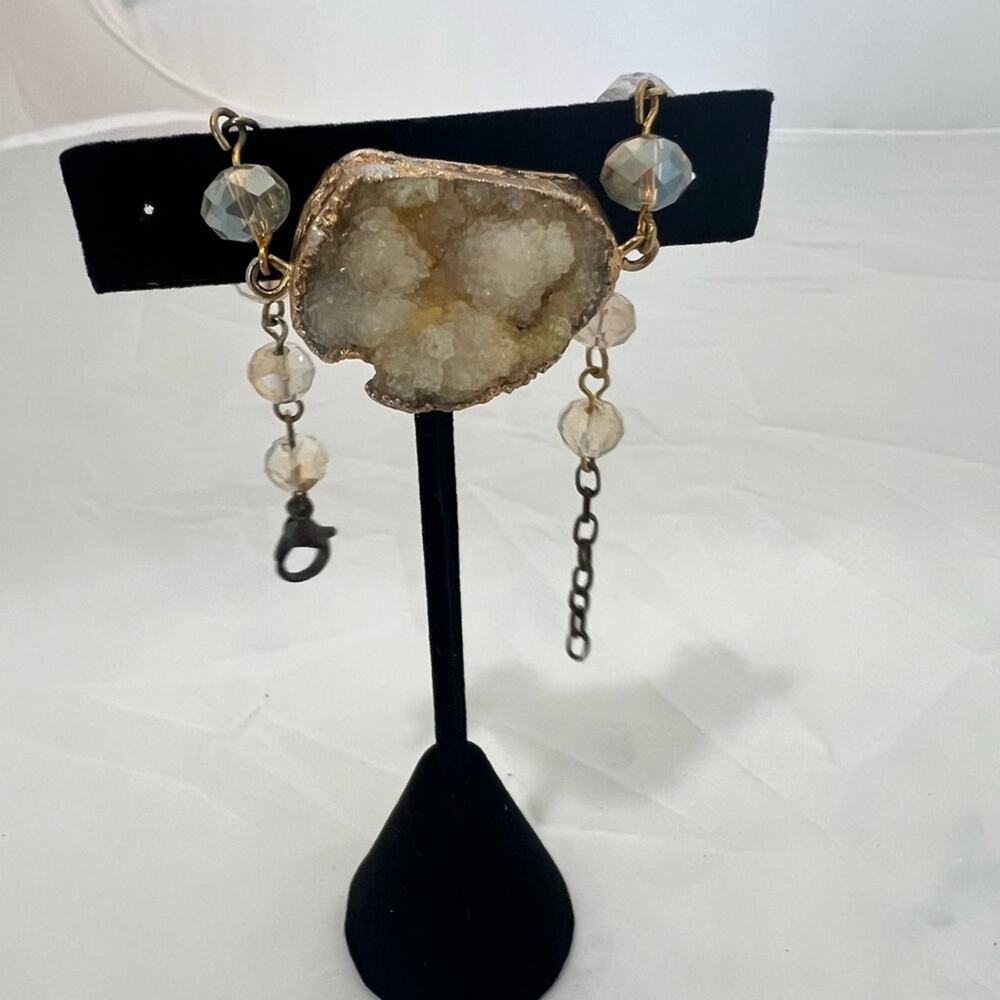 Gold Agate crystal bracelet